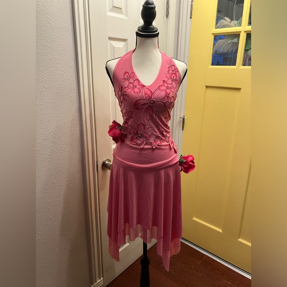 Y2K 2000s Pink Halter Top Skirt Set Fairy Core Mermaid Core Tag 1080